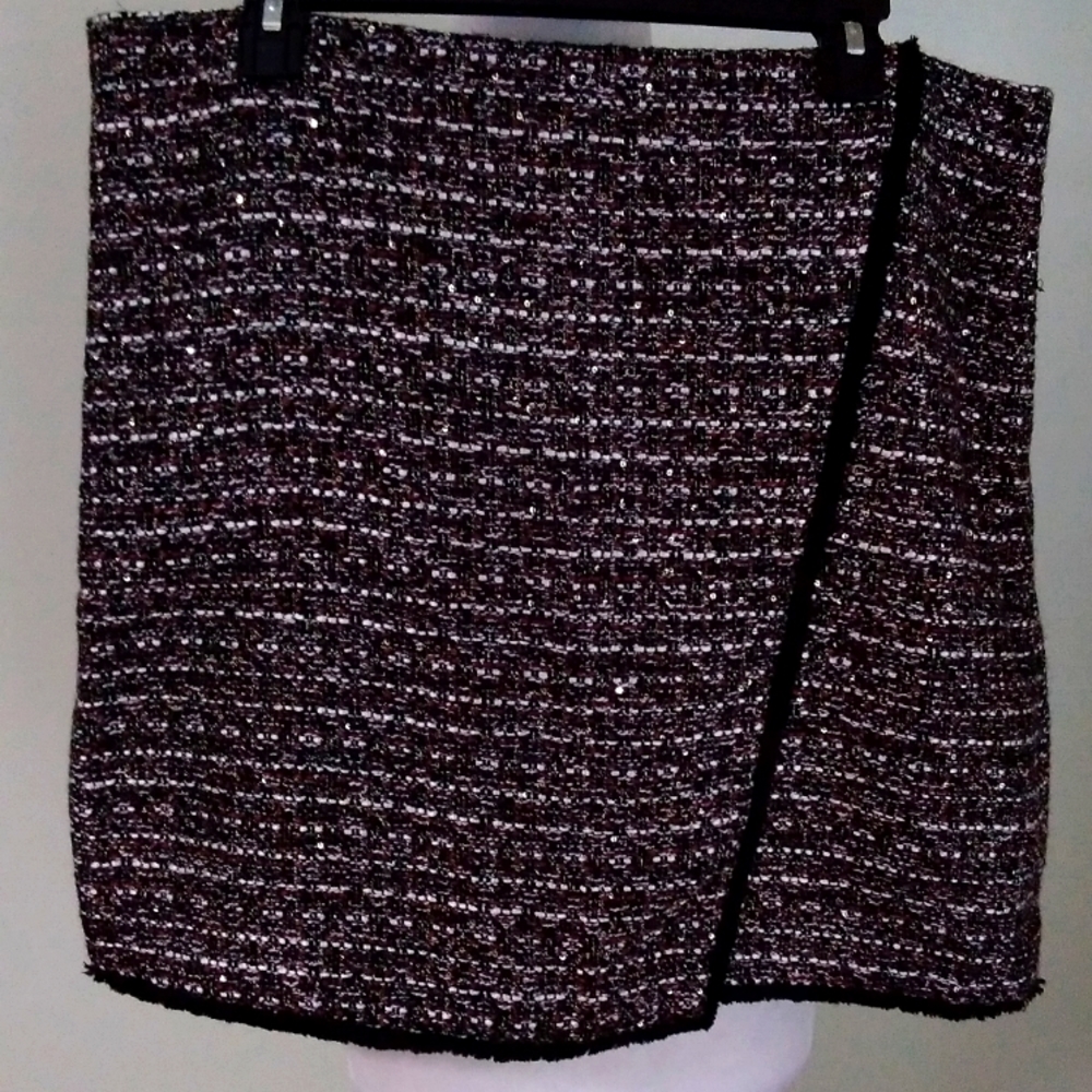 LOFT Boucle Sequin A Line Skirt